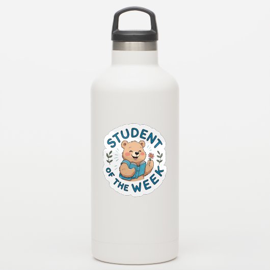 Student of the Week Bear Reward Sticker (Wassserflasche)