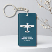 Student Pilot First Solo Airplane Photo Custom Schlüsselanhänger