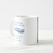 Student Pilot First Solo Photo Blue Personalized Kaffeetasse (Vorderseite Links)