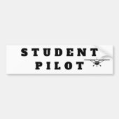 Student Pilot Simple Airplane Aviation custom  Autoaufkleber (Vorne)