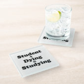Student plus das sterbende glasuntersetzer (Schrägansicht)