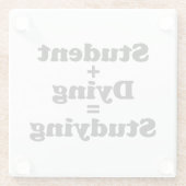 Student plus das sterbende glasuntersetzer (Rückseite)