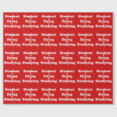 Student plus Sterben gleich studieren Geschenkpapier (Flach)