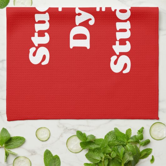 Student plus Sterben gleich studieren Geschirrtuch (Gefaltet)