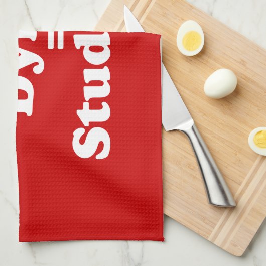 Student plus Sterben gleich studieren Geschirrtuch (Viertel Falte)