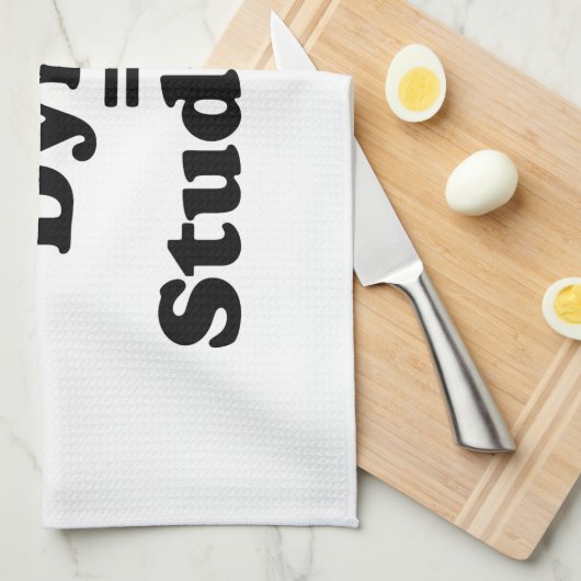 Student plus Sterben gleich studieren Geschirrtuch (Viertel Falte)