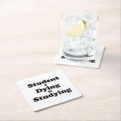 Student plus Sterben gleich studieren Rechteckiger Pappuntersetzer (Vor Ort)