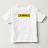 "Student Rider" warnend Sign Funny Reiter Kleinkind T-shirt (Vorderseite)