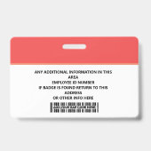 Student School Badge - Modern Identification card Ausweis (Rückseite)