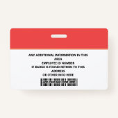 Student School Badge - Modern Identification card Ausweis (Rückseite)