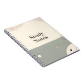 Student Study Notebook Minimalist Aesthetic Notes Notizblock (Rechte Seite)