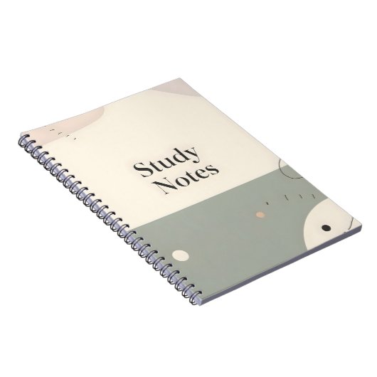 Student Study Notebook Minimalist Aesthetic Notes Notizblock (Rechte Seite)