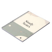 Student Study Notebook Minimalist Aesthetic Notes Notizblock (Linke Seite)
