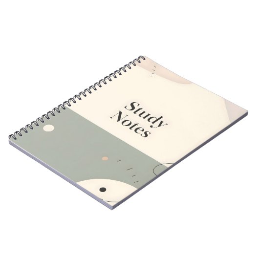 Student Study Notebook Minimalist Aesthetic Notes Notizblock (Linke Seite)