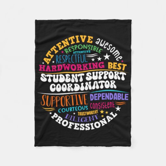Student Support Coordinator Appreciation Day Back  Fleecedecke (Vorderseite)