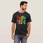 Student Teacher Hello Pre K Leopard Back To School T-Shirt (Vorne ganz)