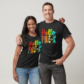 Student Teacher Hello Pre K Leopard Back To School T-Shirt (Unisex)