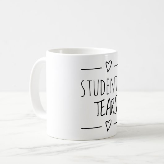 Student tears kaffeetasse (Vorderseite Links)