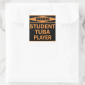 Student Tuba Player Runder Aufkleber (Tasche)