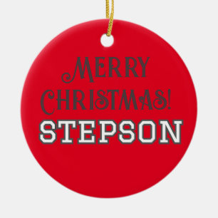 Student Typografie Merry Christmas Stepson Keramik Ornament