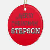 Student Typografie Merry Christmas Stepson Keramik Ornament (Links)