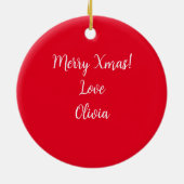 Student Typografie Merry Christmas Stepson Keramik Ornament (Hinten)