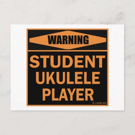 Student Ukulele Player Postkarte (Vorderseite)