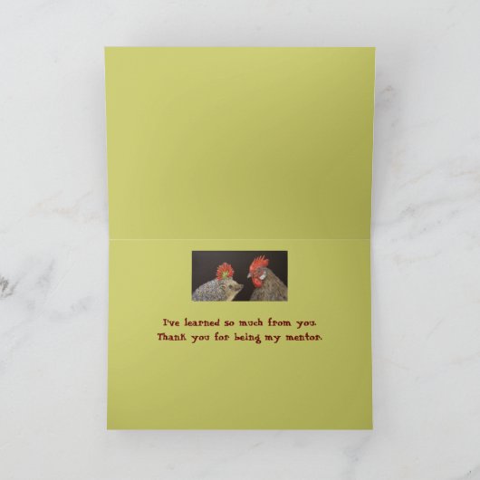 Student und Mentor, Danke Karte! (Innenseite)