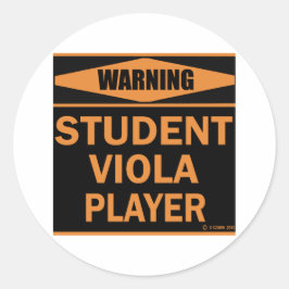 Student Viola Player Runder Aufkleber