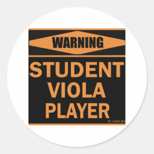 Student Viola Player Runder Aufkleber