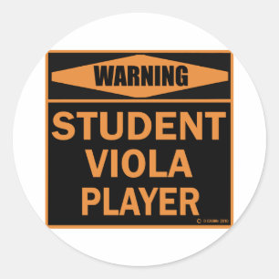 Student Viola Player Runder Aufkleber