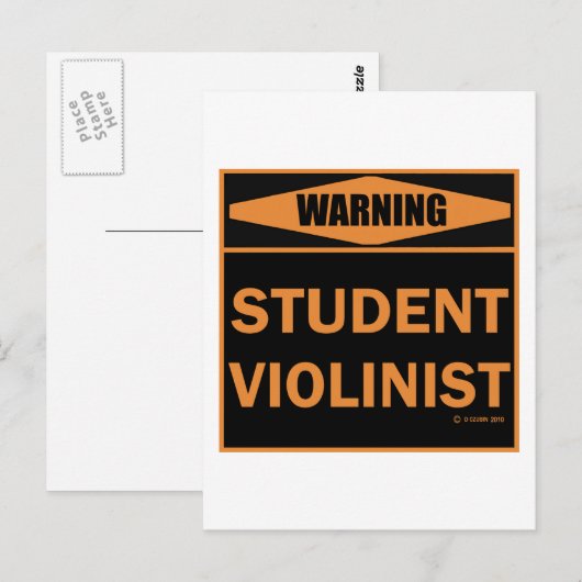 Student Violinist Postkarte (Vorne/Hinten)