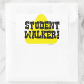 Student Walker Rechteckiger Aufkleber (Tasche)