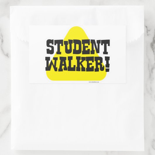 Student Walker Rechteckiger Aufkleber (Tasche)
