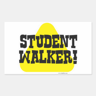 Student Walker Rechteckiger Aufkleber