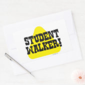 Student Walker Rechteckiger Aufkleber (Umschlag)