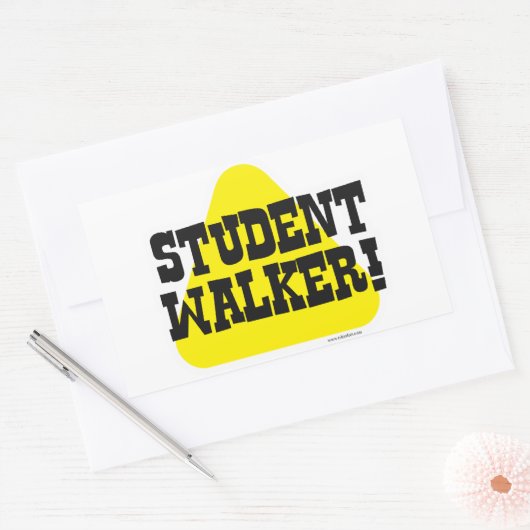 Student Walker Rechteckiger Aufkleber (Umschlag)