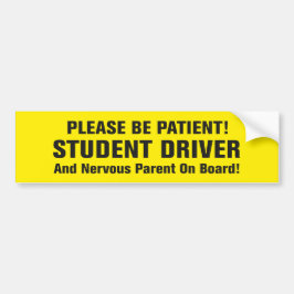 Studenten-Fahrer und Elternteil an Bord Autoaufkleber