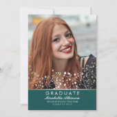 Studenten-Foto-mit BlumenAbschluss des Einladung (Vorderseite)