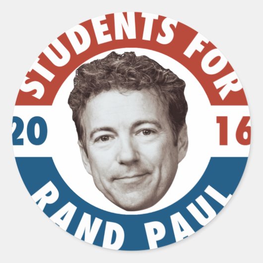 Studenten für Rand Paul - Vintager Wahlaufkleber Runder Aufkleber (Vorderseite)