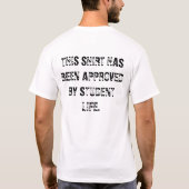 Studenten-Leben genehmigt T-Shirt (Rückseite)