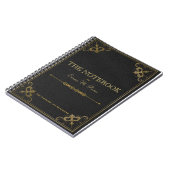 Studenten-ledernes Buch-Schulnotizbuch Notizblock (Linke Seite)