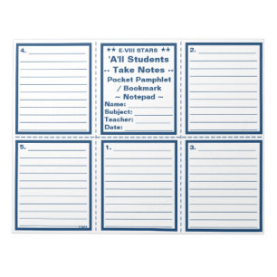 Studenten-"nehmen Sie Kenntnis-" Notizblock