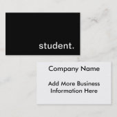 Studenten-Visitenkarte Telefonnummerkarte (Vorne/Hinten)