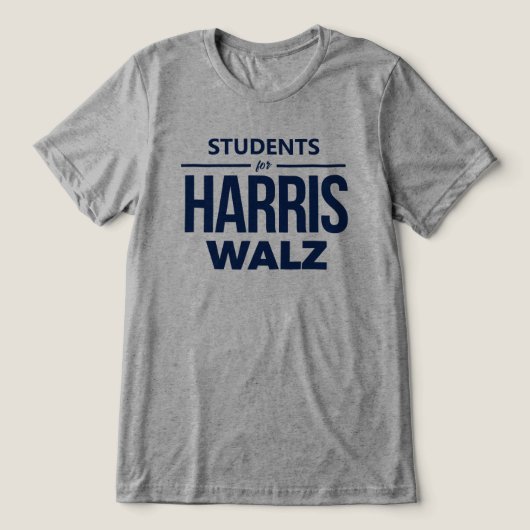 Studenten von Harris Walz Tri-Blend Shirt (Design Vorderseite)