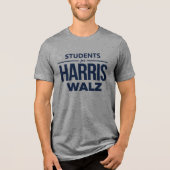 Studenten von Harris Walz Tri-Blend Shirt (Vorderseite)