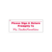 Studentenarbeit und Name Rubber Briefmarke Permastempel (Design)