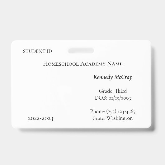 Studentenausweis Abzeichen Ausweis (Vorderseite)