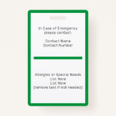 Studentenausweis Abzeichen Ausweis (Rückseite)