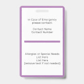 Studentenausweis Abzeichen Ausweis (Rückseite)